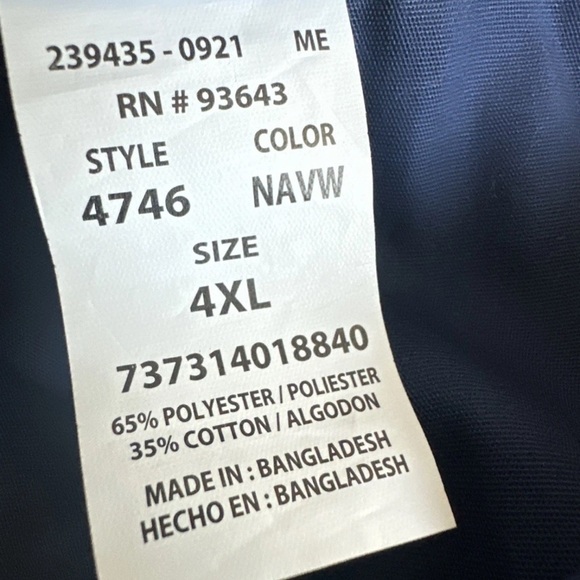 NEW Cherokee Women Scrubs Top Workwear Originals V-Neck Navy 4746 Sz 4XL - Picture 3 of 5